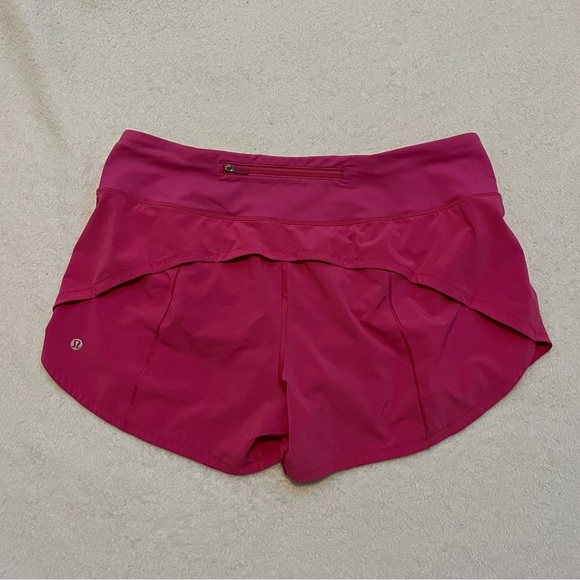 Sonic Pink Lululemon Speed-Up Shorts ‘2.5  SIZE 10 - Picture 3 of 6